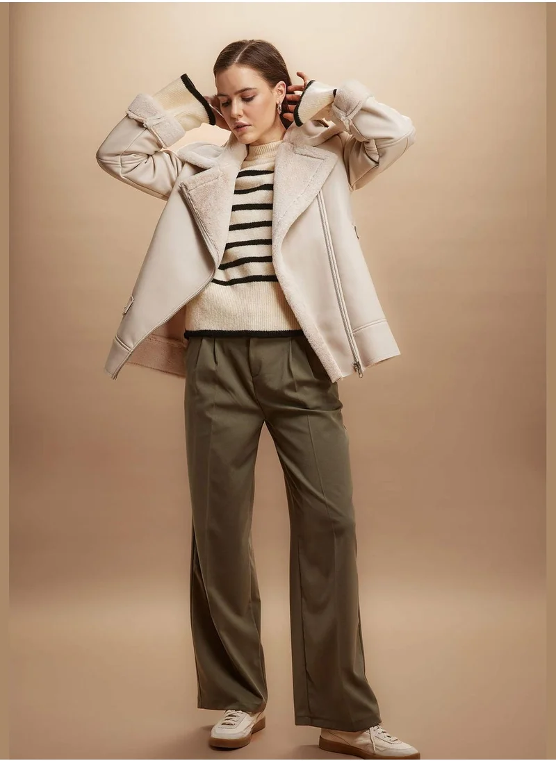 ديفاكتو Woman Wide Leg Woven Trousers