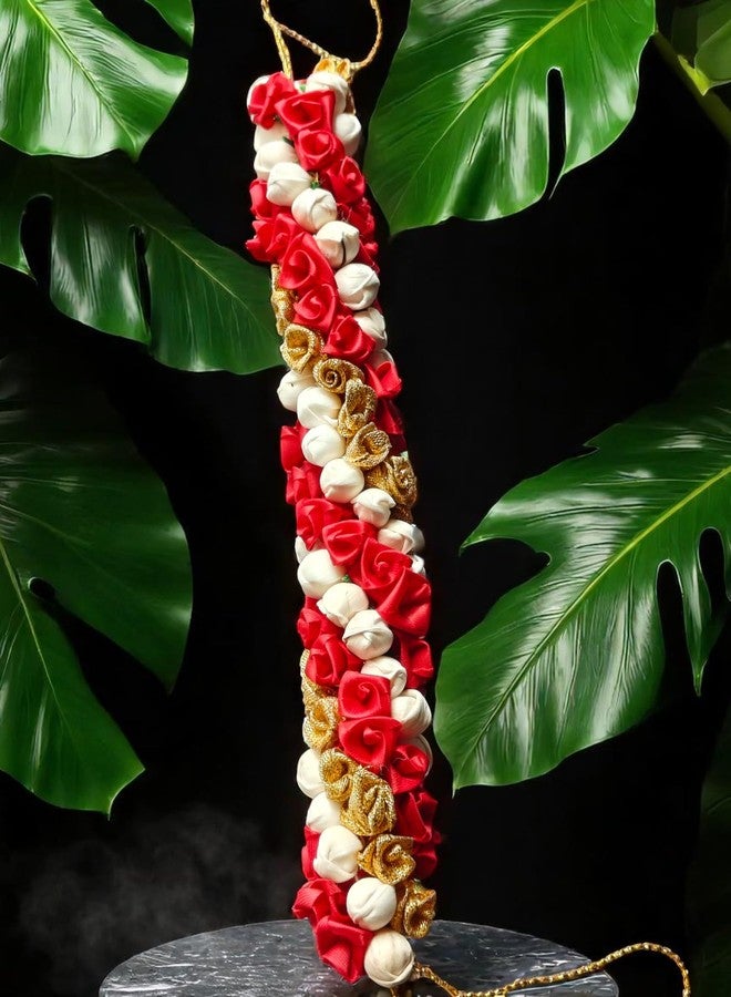 Chanderkash 1PC Artificial Mogra Gajra for Hair Bun - Traditional Jasmine Gajra Scrunchie - Elegant Floral Hair Accessory for Women & Girls - Image 1