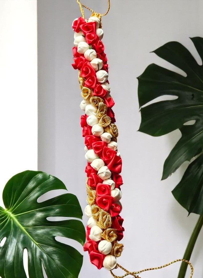 Chanderkash 1PC Artificial Mogra Gajra for Hair Bun - Traditional Jasmine Gajra Scrunchie - Elegant Floral Hair Accessory for Women & Girls - Image 2