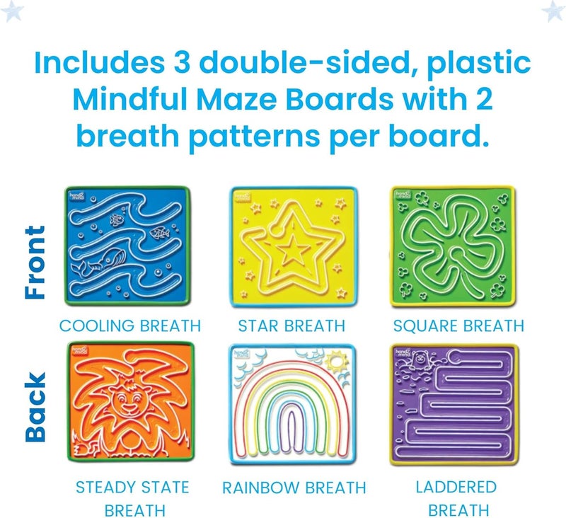 hand2mind Mindful Maze Boards, Tactile Sensory Toys for Toddlers, Anxiety Relief Items, Calm Down Corner Supplies, Emotional Regulation Tools for Kids, Play Therapy Toys, Mindfulness Gifts - Image 3