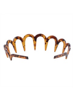 Fodattm Fodattm 2PCS Zig Zag Shark Tooth Hairband Plastic Headband Hair Comb Women Hair Hoop Hair Accessories (A#)  - Image 4
