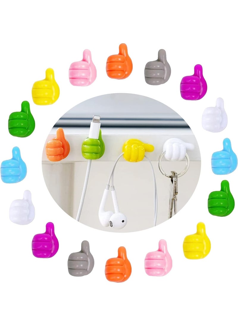 COOFANDY COOFANDY Silicone Thumb Hook Multifunctional Self Adhesive Clip Key Hook Thumb Cable Organizer Clips No Punching Key Hook Holder Wall Hangers NailsFree Utility Silicone Hooks 10 