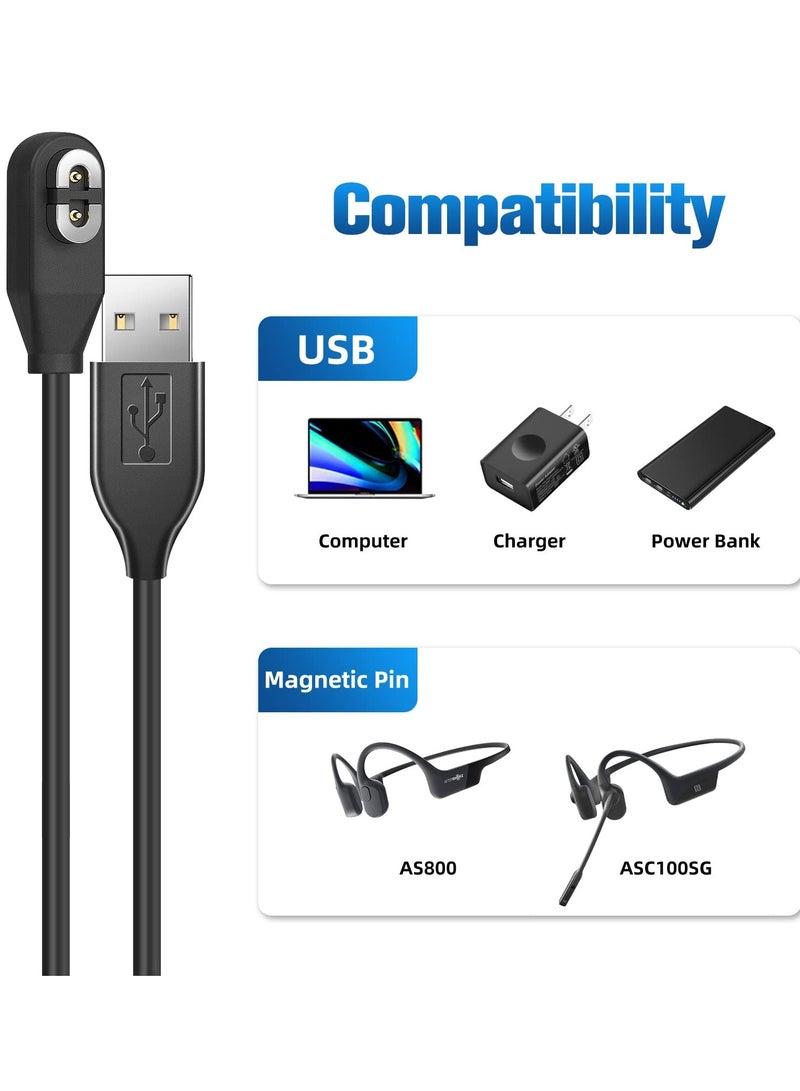 erorex Charging Cable for Aeropex/OpenRun, OpenRun Pro, OpenRun Mini & OpenComm 2/UC, Charging Cable, Magnetic USB Cable Compatible with Headphones Charger - 3.3ft(2-Pack) - Image 3