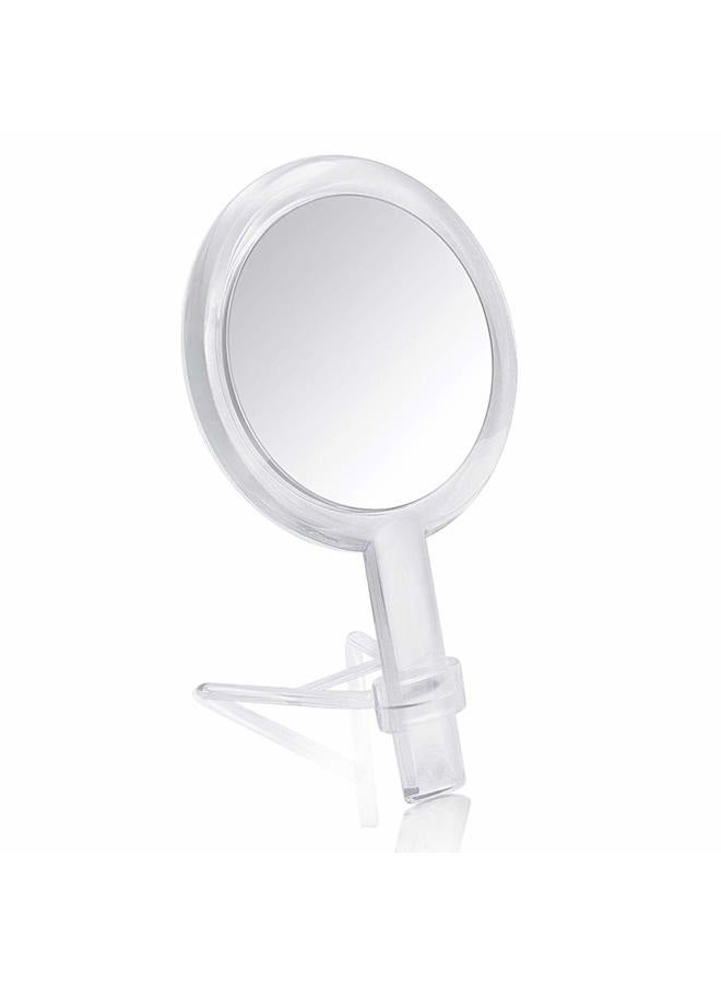 Gotofine 1X & 10X Magnifying Double Side Handheld Makeup Mirror with Stand, Clear - Image 1