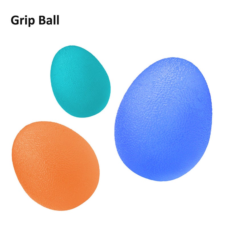 Hand Therapy Finger Exercise Grip Ball E-gg Shape Strength Trainer Squeeze Stress Relieve (Yellow--15 KG (33 pounds)) - Image 2