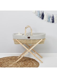 The Little Green Sheep Natural Knitted Baby Moses Basket And Mattress From 0 - 4 Months  - Image 5