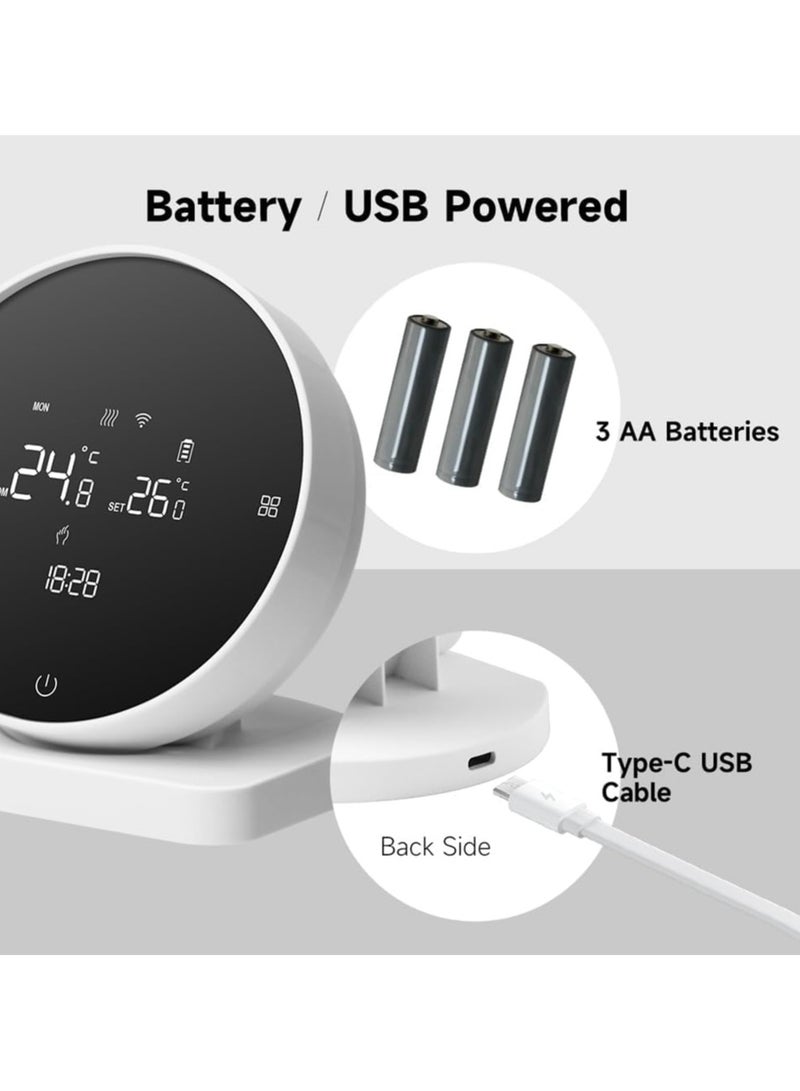 SYOSI Wireless WiFi Thermostat with receiver for Gas Boiler Heating Programmable Smart Thermostat Supports Voice and APP Control Works with Google Home Smart Thermostat for Energy Saving - Image 3