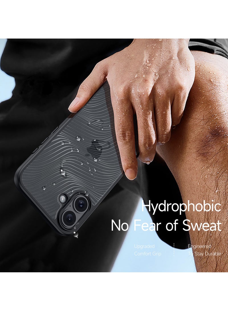 دوكس دوتشيز جراب ايمو دوكس دوكيس شفاف مضاد للاصفرار [غطاء خلفي صلب من البولي كربونات ومن السيلكون ] جراب واقٍ مقاوم للصدمات متوافق مع Iphone 16 Plus   (أسود) - Image 5