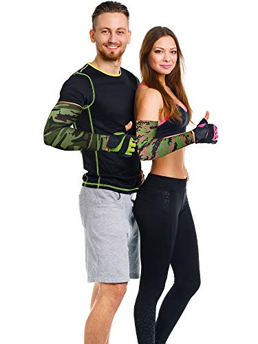 Mudder 8 Pairs Arm Sleeves UV Sun Protection for Men Women Cooling Tattoo Cover Up Sleeves(Light Color,Average Size) - Image 4