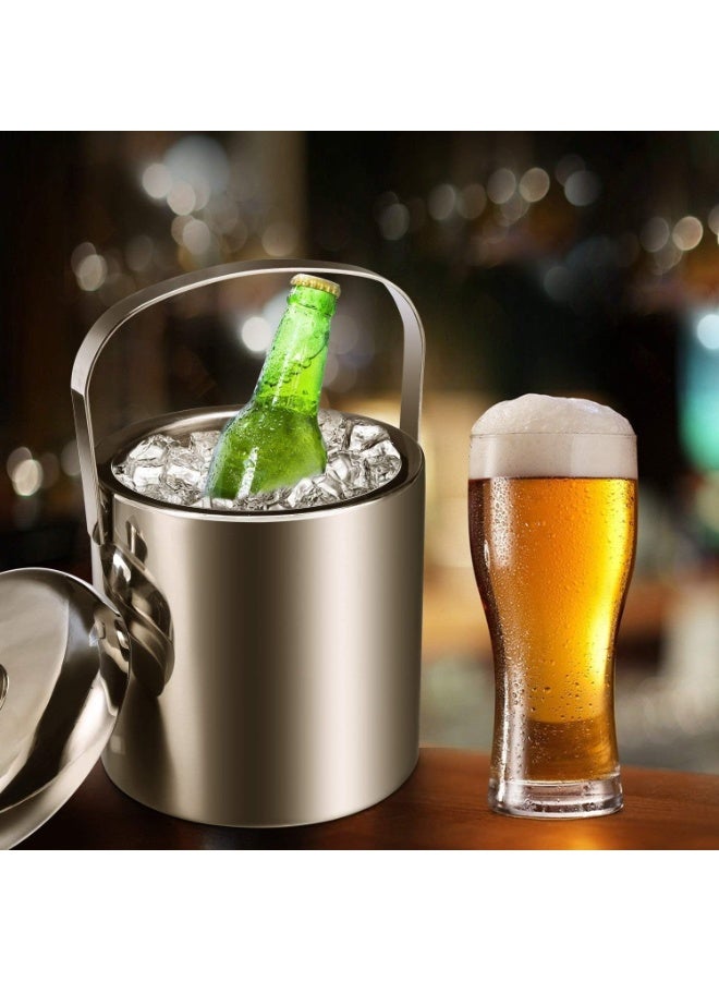 سوفام دلو ثلج مع حائط مضاعف و تونغ ثلجي فضي 1.3 لتر - Image 4