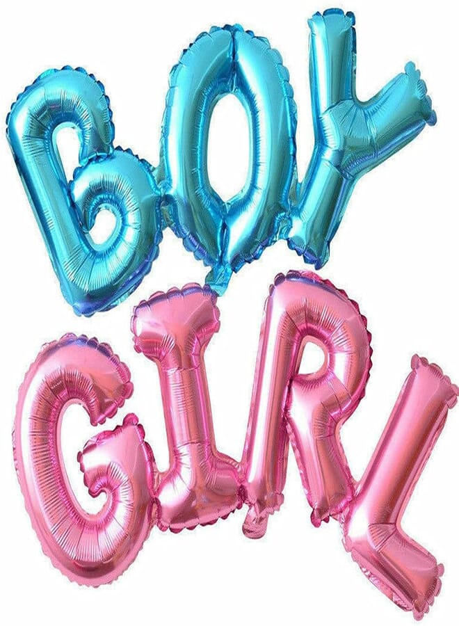 Secret Baby Shower Balloons Boy or Girl Foil Gender reveal Party Decorations