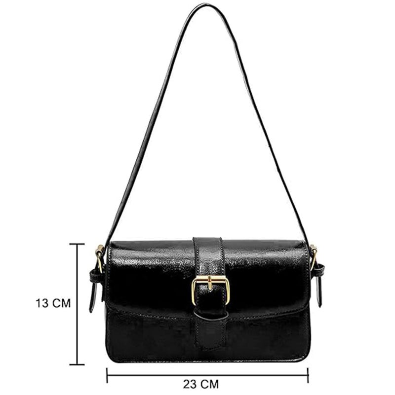 SIBY Women's Shoulder Purse (Black) - Image 2