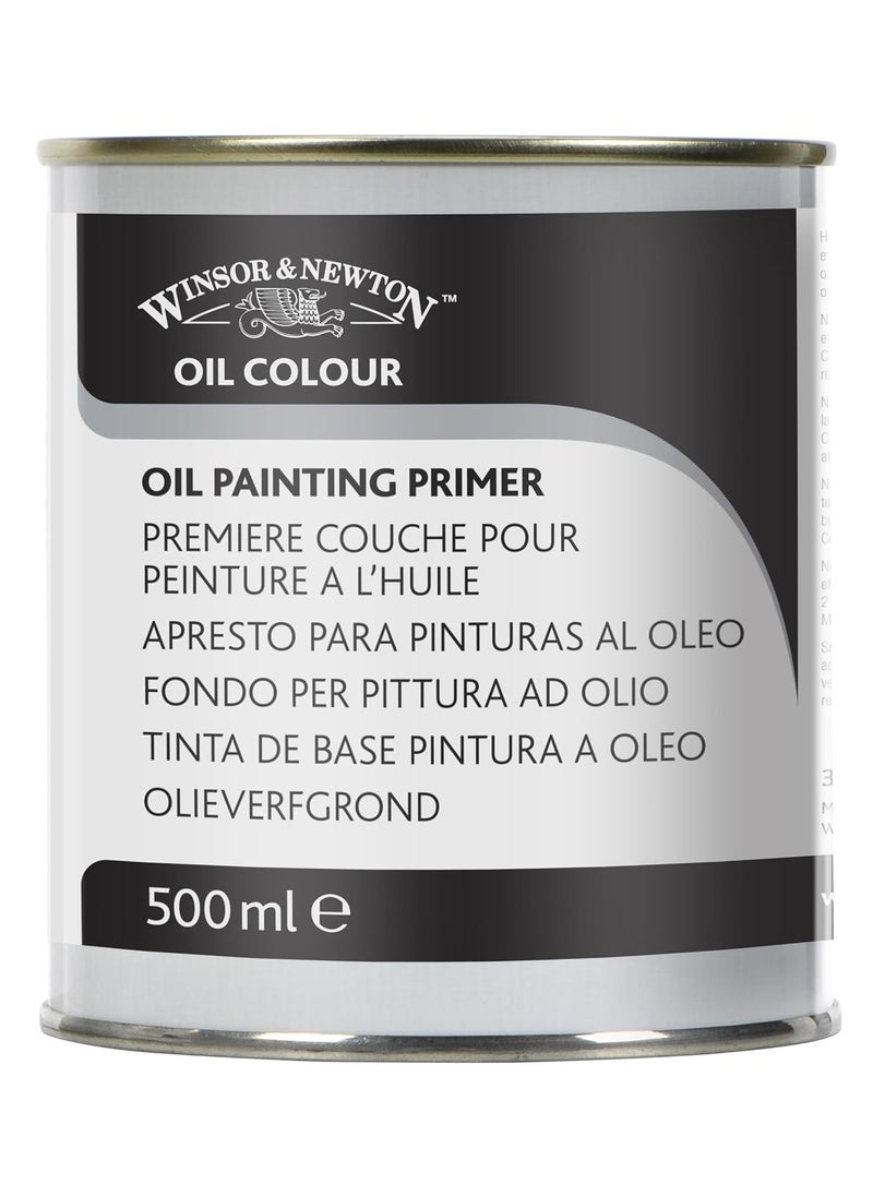 WINSOR & NEWTON Winsor & Newton Oil Painting Primer, 500 ML, Smooth Ground That Accepts Conventional & Water Mixable Oil Colours, Apply On Metal, Glue-Sized Canvas, Untreated Wood, Hardwood, Plywood, Paper Etc. 