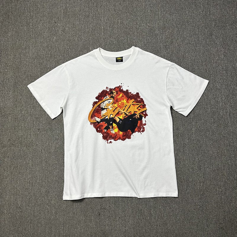 New Short-Sleeved T-Shirt With Letter Logo Print, Round Neck, American Casual Loose Half-Sleeve - Image 1