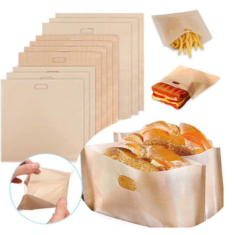 30PCS Reusable Toaster Bags, Non-Stick, Microwave Safe, for Sandwiches & More - Image 1