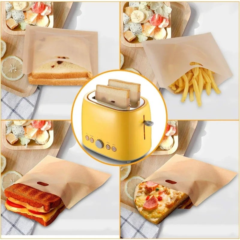 30PCS Reusable Toaster Bags, Non-Stick, Microwave Safe, for Sandwiches & More - Image 4