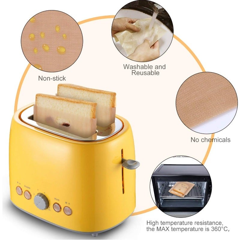 30PCS Reusable Toaster Bags, Non-Stick, Microwave Safe, for Sandwiches & More - Image 3