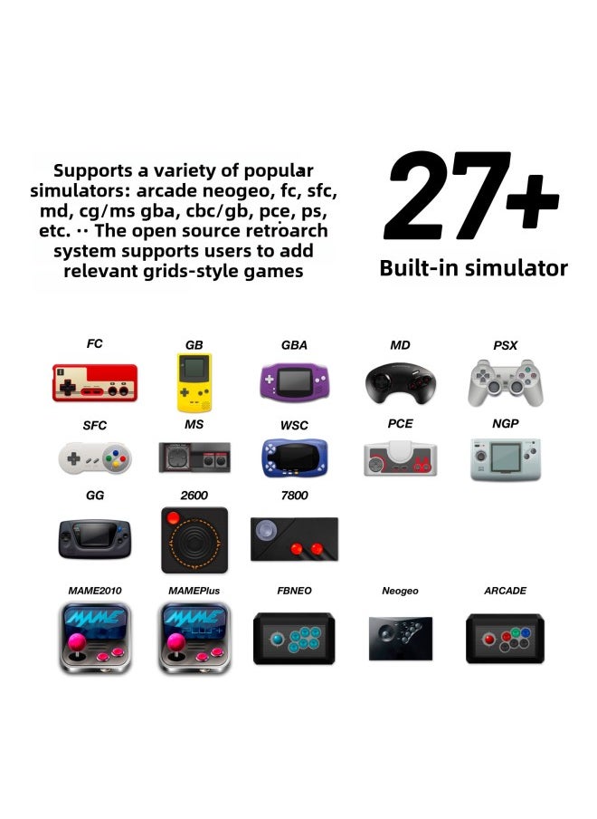 Generic - TRIMUI Smart 2.4-inch IPS Screen Open Source Mini Retro Handheld Machine Wifi Battle Handheld Game Machine-Product Color:Smart English-Model:White 64G - Image 1
