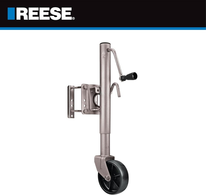 REESE Towpower 74410 Heavy-Duty Trailer Jack with Swivel Mount and 6-Inch Wheel - Image 2