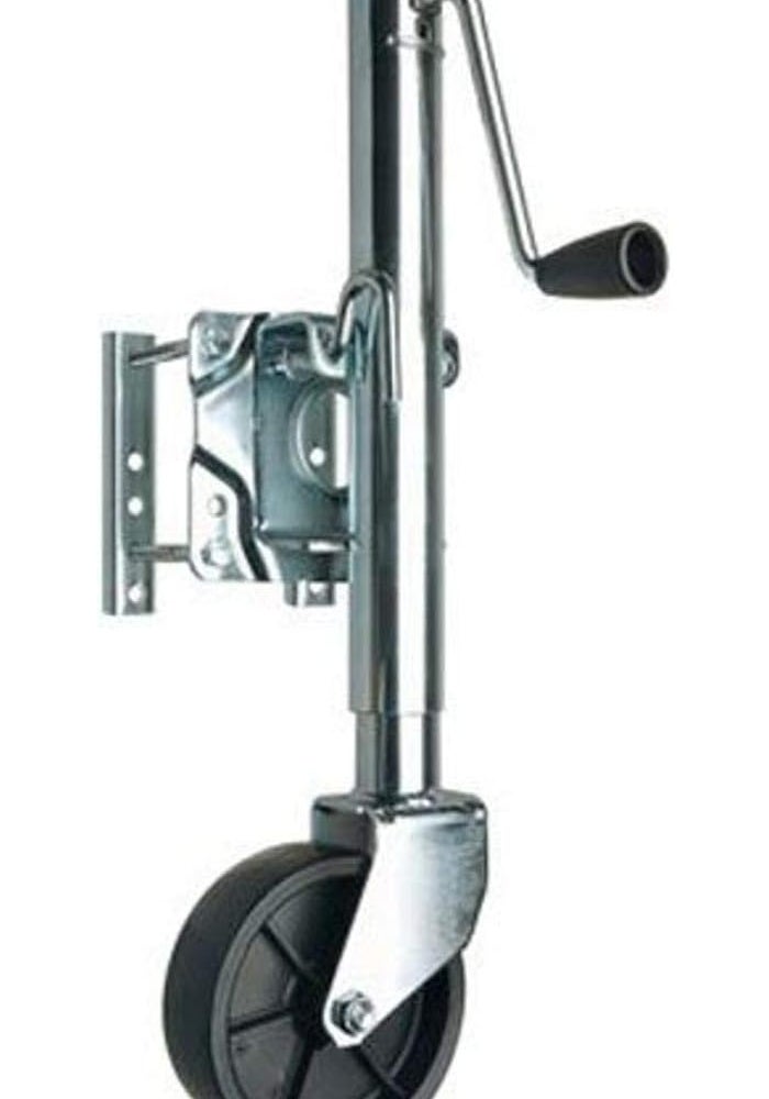 REESE Towpower 74410 Heavy-Duty Trailer Jack with Swivel Mount and 6-Inch Wheel - Image 1