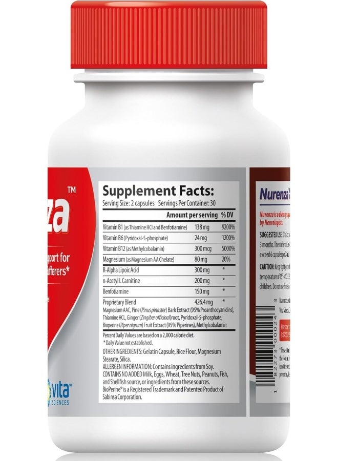 Vita Sciences Nurenza Neuropathy Supplement for Nerve Health and Repair - Image 2