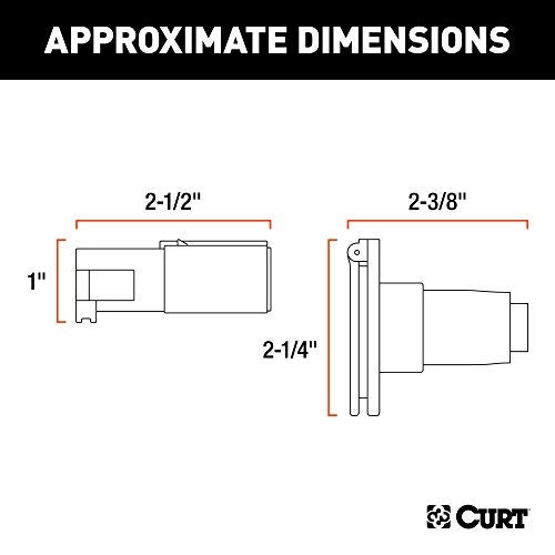 CURT 58671 Vehicle-Side and Trailer-Side 4-Pin Round Wiring Harness Connectors - Image 2