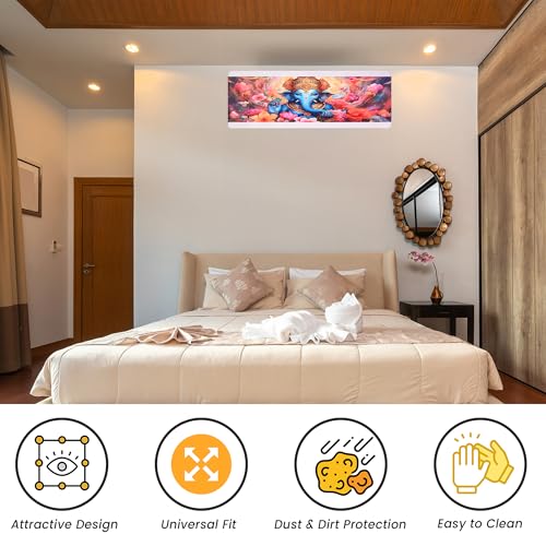 Da Anushi Printed Split Ac Cover Indoor Unit For 1.5 Ton Capacity AC, Inner Unit Ac Cover, All Weather Cover/Attractive Digital Prints/Dustproof/Silken water-resistant Split Ac Cover (Multi Blue) - Image 5