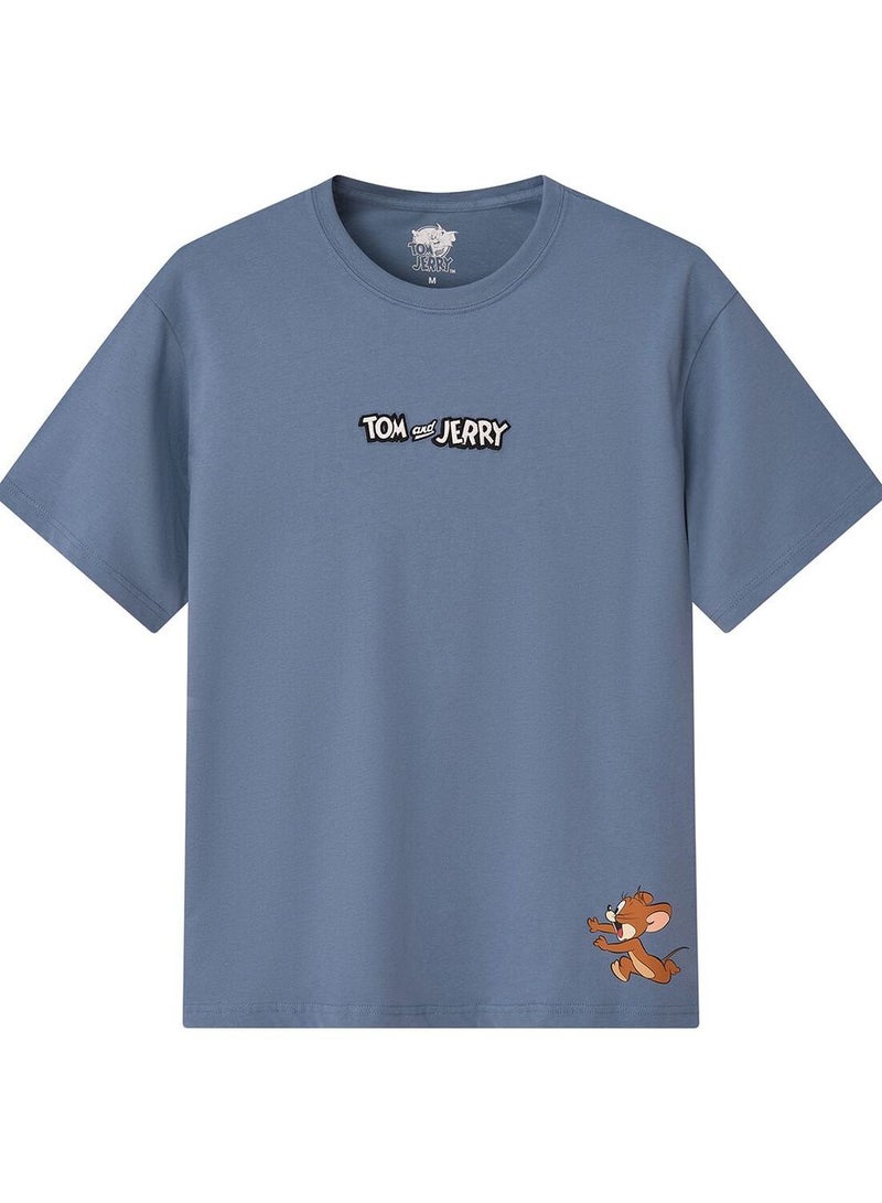 جيوردانو تي شيرت قطني بقصة مريحة للرجال - Image 1