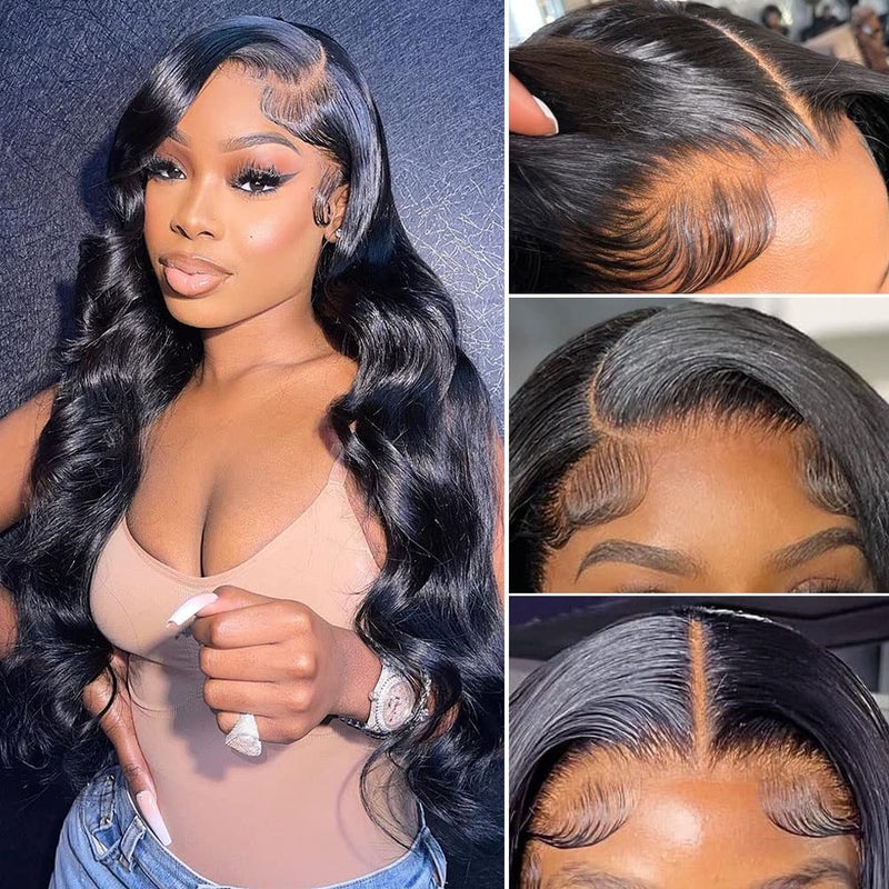 Hedy 220% Density Lace Front Wigs Human Hair Wigs for Black Women Pre Plucked with Baby Hair Body Wave Glueless 10A Lace Closure Wigs Human Hair Natural Color 22 Inch - Image 1