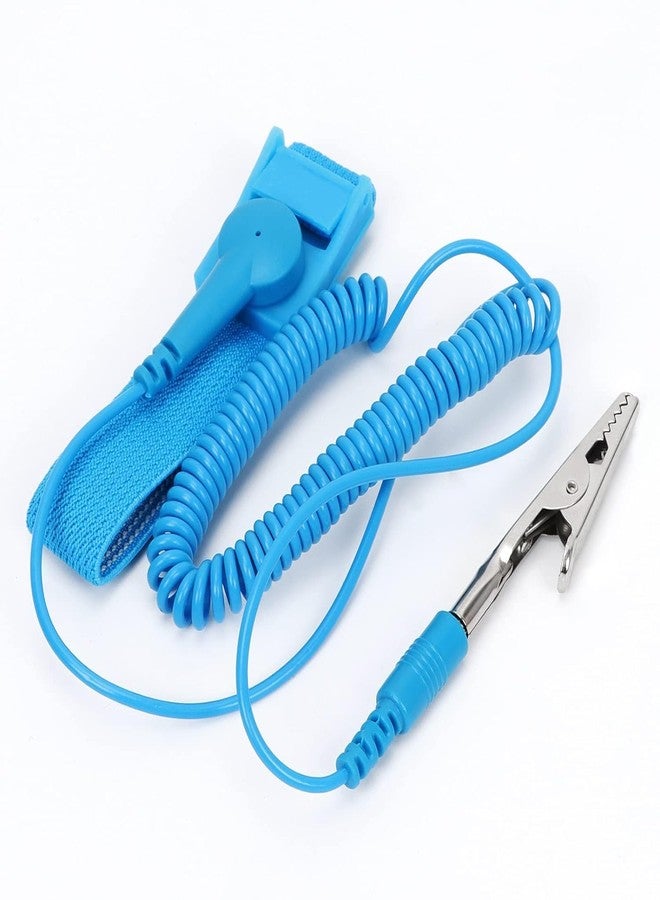SCHOFIC [PACK OF 2 ] Anti-Static [ESD] Safe Discharge Wristband Wrist Strap band Grounding Cord Tool- Blue - Image 2