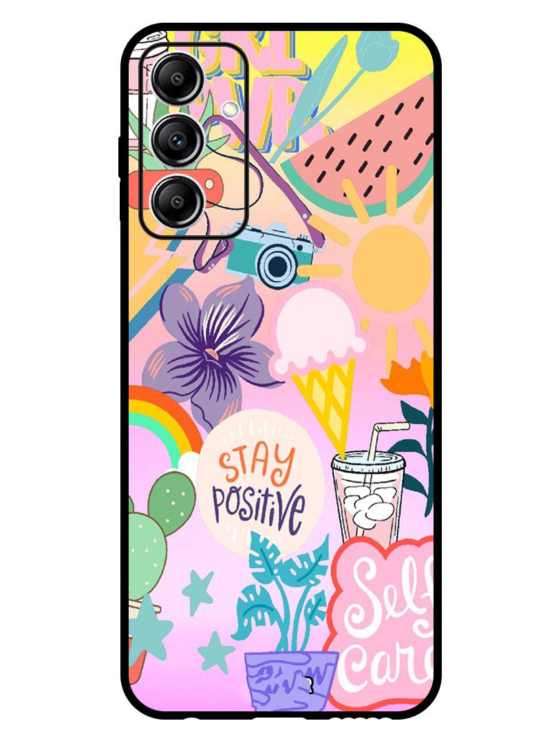 Theodor Protective Case Anti Scratch Shock Proof Bumper Cover For Samsung Galaxy A55 Stay Positive - Image 1