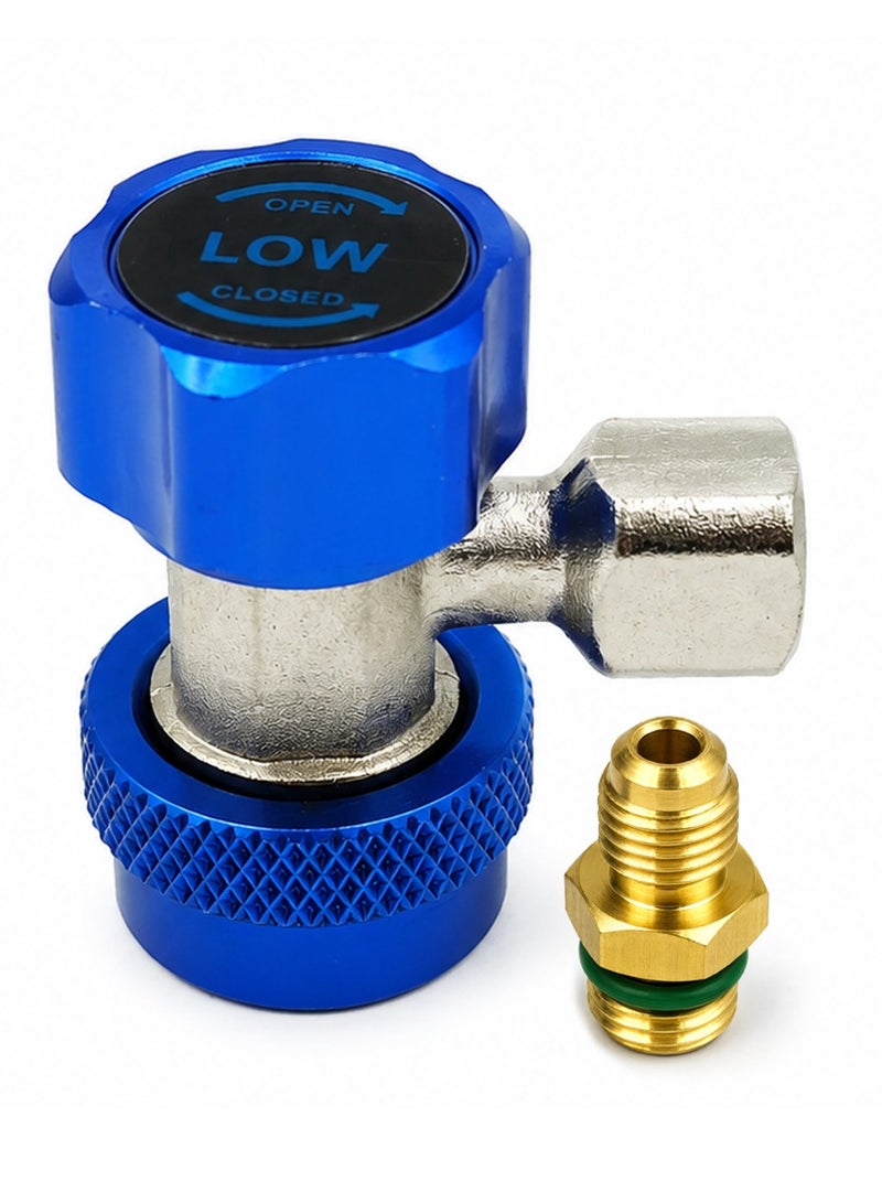 DEFAONS Auto AC Quick Coupler Low Pressure Connector 4240, Adjustable Snap Lock R134A Air Conditioning Service Port Adapter, Blue LP Refrigerant Charging Coupling for Car AC Repair Gauge Hose Vacuum Diagnostic Tool KitDEFAONS Auto AC Quick Coupler Low Pressure Connector 4240, Adjustable Snap Lock R134A Air Conditioning Service Port Adapter, Blue LP Refrigerant Charging Coupling for Car AC Repair Gauge Hose Vacuum Diagnostic Tool Kit - Image 2