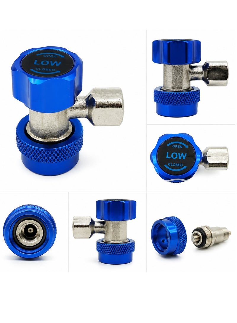 DEFAONS Auto AC Quick Coupler Low Pressure Connector 4240, Adjustable Snap Lock R134A Air Conditioning Service Port Adapter, Blue LP Refrigerant Charging Coupling for Car AC Repair Gauge Hose Vacuum Diagnostic Tool KitDEFAONS Auto AC Quick Coupler Low Pressure Connector 4240, Adjustable Snap Lock R134A Air Conditioning Service Port Adapter, Blue LP Refrigerant Charging Coupling for Car AC Repair Gauge Hose Vacuum Diagnostic Tool Kit - Image 3