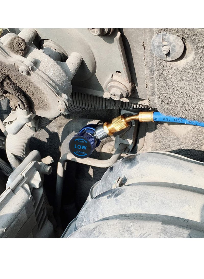 DEFAONS Auto AC Quick Coupler Low Pressure Connector 4240, Adjustable Snap Lock R134A Air Conditioning Service Port Adapter, Blue LP Refrigerant Charging Coupling for Car AC Repair Gauge Hose Vacuum Diagnostic Tool KitDEFAONS Auto AC Quick Coupler Low Pressure Connector 4240, Adjustable Snap Lock R134A Air Conditioning Service Port Adapter, Blue LP Refrigerant Charging Coupling for Car AC Repair Gauge Hose Vacuum Diagnostic Tool Kit - Image 5