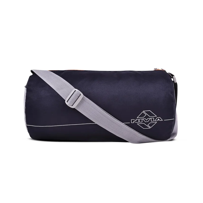 نيفيا Nivia Basic Duffel Bag - Navy Blue and Orange