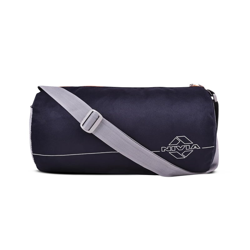 Nivia Basic Duffel Bag - Navy Blue and Orange - Image 1