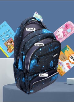 GoldenLike Kids Rolling Backpack,Large Capacity Children School Bag,Boys Girls School Wheeled Backpack,Durable Students Bookbag,Fashion Printed Trolley Schoolbag for Elementary and Middle School  - Image 2