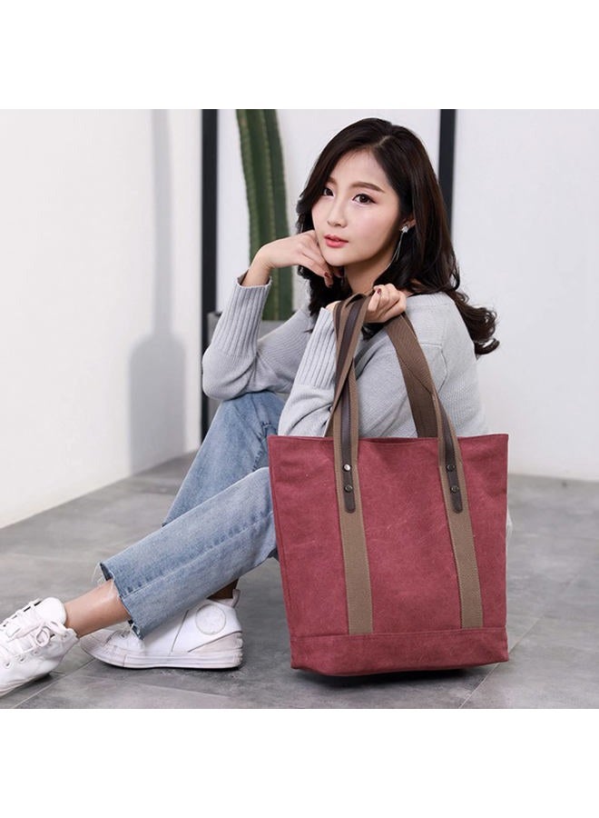 Sunshinejing Women's Handbags Canvas Shoulder Bags Retro Casual Tote Purses, One Size - Image 3