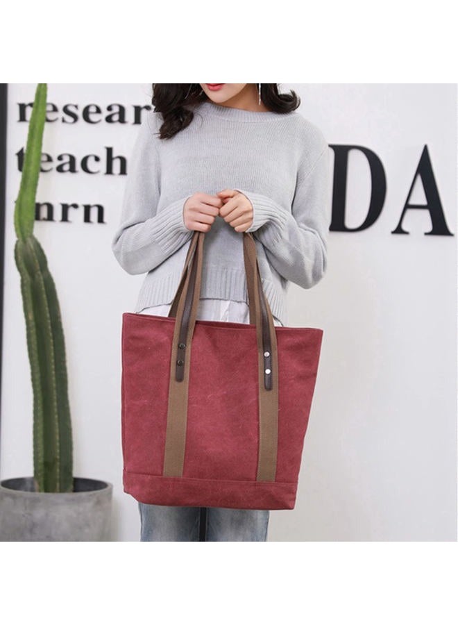 Sunshinejing Women's Handbags Canvas Shoulder Bags Retro Casual Tote Purses, One Size - Image 4