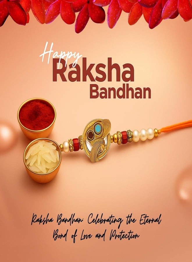 Sage Square Resin Evil Eye Rakhi for Brother with Roli Chawal | Handcrafted Raksha Bandhan Thread | Designer Beads, Stones & Festival Gifting for Bhai (Design 5) - Image 2