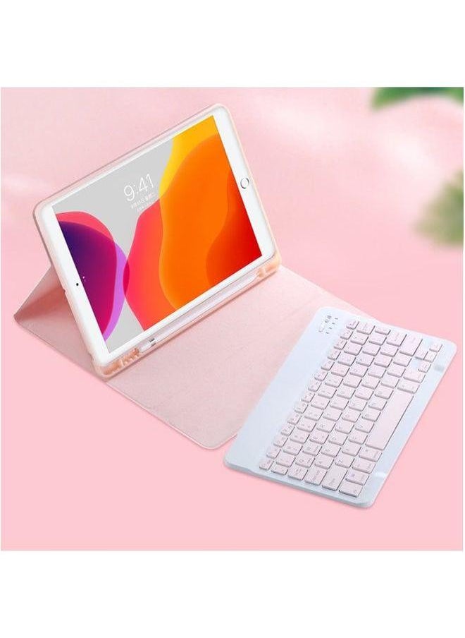 Generic - Digital Computer/tablet External Keyboard Portable Wireless Bluetooth Suitable For Various Tablets Computers-Color:Pink (keyboard + Leather Case)-Product Type:2022 Ipad 10th 10.9 Inch - Image 1