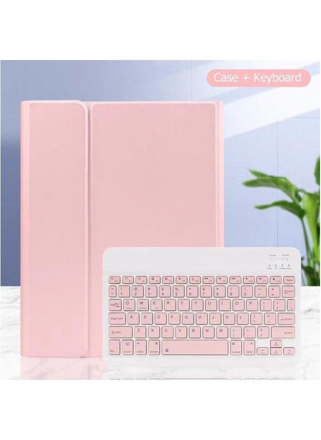 Generic - Digital Computer/tablet External Keyboard Portable Wireless Bluetooth Suitable For Various Tablets Computers-Color:Pink (keyboard + Leather Case)-Product Type:2022 Ipad 10th 10.9 Inch - Image 1