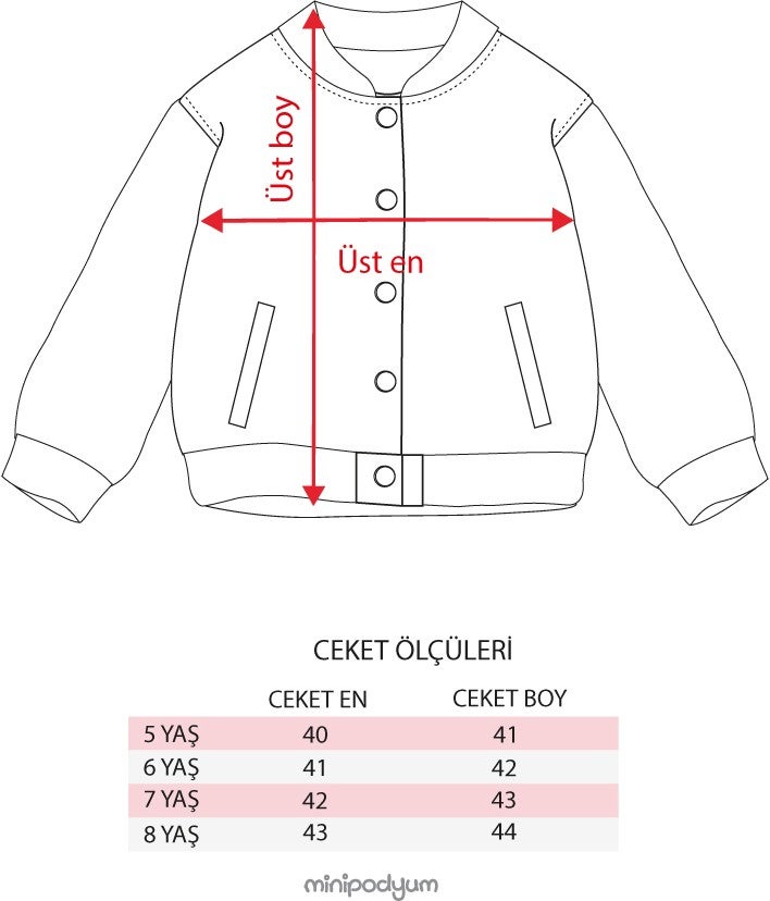 Minipodyum Girls Paris Slogan Embroidered Snap Front Closure Bomber College Jacket  - Image 2