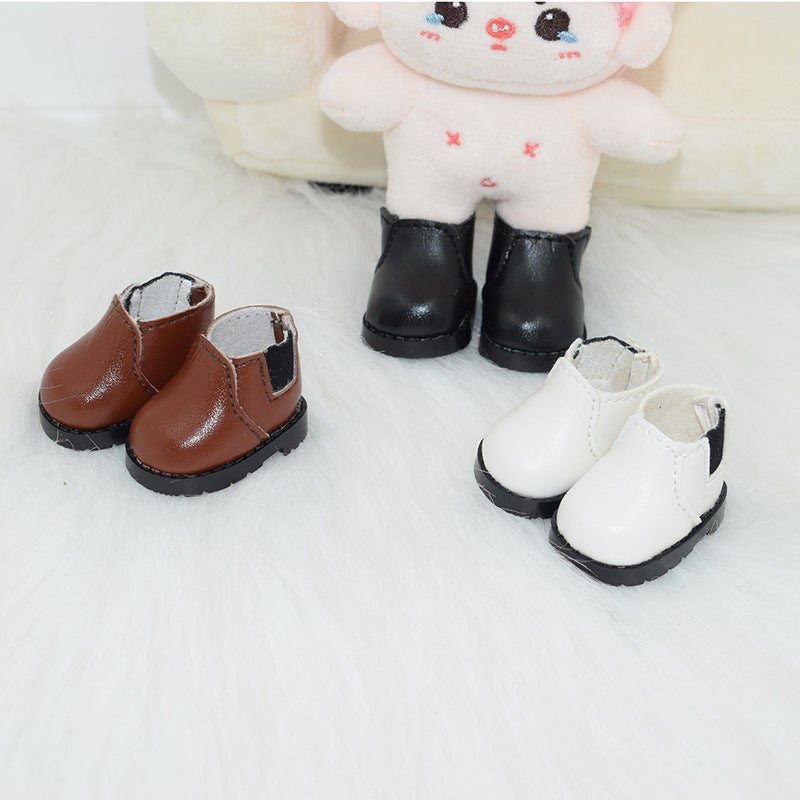 Baby Shoes 10cm Cotton Doll Shoes Star Doll High Boots Toy Accessories Doll Baby Boots Dress up(Black Boots, 3.8CM) - Image 3