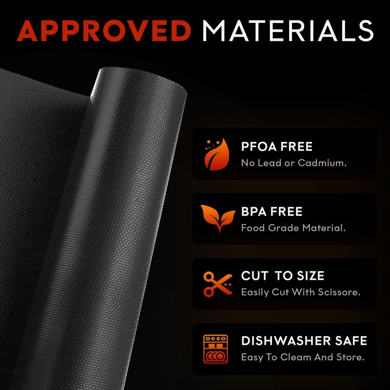 Grill Magic 3 Pack Non-Stick Heavy Duty Oven Liners Set for Bottom of Electric Oven by Grill Magic - Thick, Heat Resistant Fiberglass Mat - Easy to Clean, Reduce Spills, Stuck Foods & Clean Up - BPA Free - Image 3