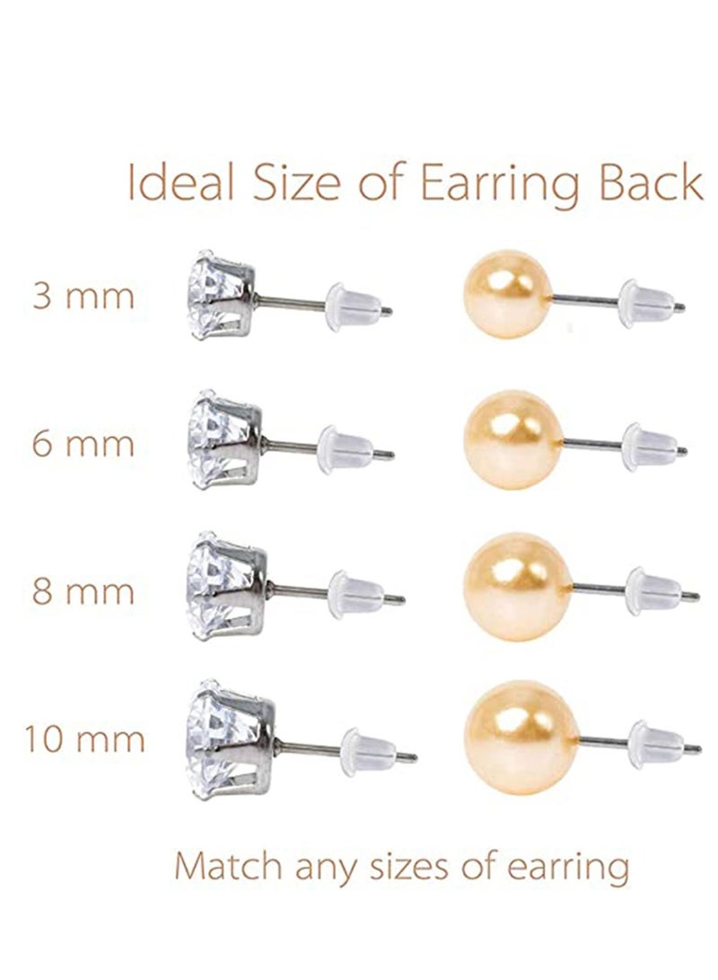 SYOSI Silicone Clear Earring Backs, Soft Clear Ear Safety Hypoallergenic Back Pads, Backstops Bullet Clutch Stopper Replacement for Fish Hook Earring Studs Hoops Diameter 4mm (500PCS) - Image 4