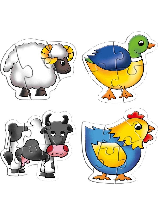 Creative Educational Aids P. Ltd. Creative's Early Puzzles Step-1 | Farms Animals Puzzles | Knowledge of Farm Animals (Sheep, Duck , Hen & Cow) Puzzles| Eye-Hand Coordination Puzzles for kids| Matching & Problem Solving Skills| 3,4,5,6 Pieces| Ages 3 & Up Kids - Image 2