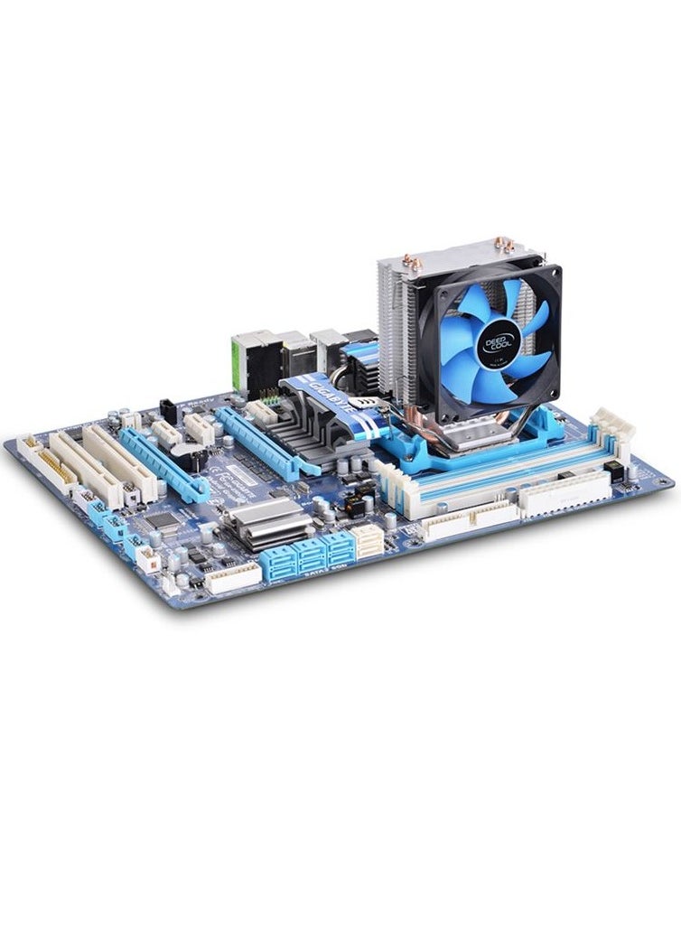 ديب كول - ICE EDGE MINI FS V2.0 مبرد هواء وحدة المعالجة المركزية   - 2 أنبوب حراري - مروحة 80 مم / سرعة 2200 دورة في الدقيقة مدعم   Intel LGA1851 / 1700 , AMD AM5 / AM4 - Image 1