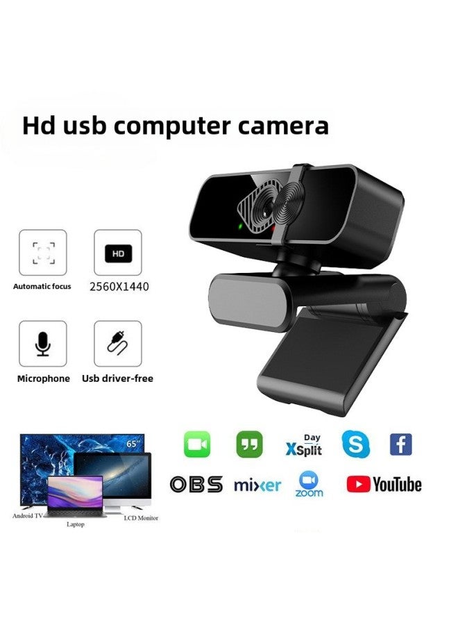 كاميرا Webcam2K/4KUSB كاميرا كمبيوتر جاهزة للاستخدام بدون محرك مع ميكروفون كاميرا ويب عالية الدقة - اللون: G63 Hd (4k) مقبس USB التوصيل والتشغيل بدون سائق - Image 3