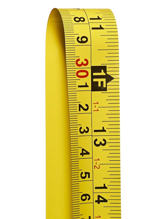 بينش مارك بينشمارك - عبوة من 3 أشرطة قياس بطول 33 قدمًا (10 أمتار) بوحدات بوصة وسنتيمترات. مزودة بآلية لف، ومشبك حزام، وطرف مغناطيسي كبير. - Image 3